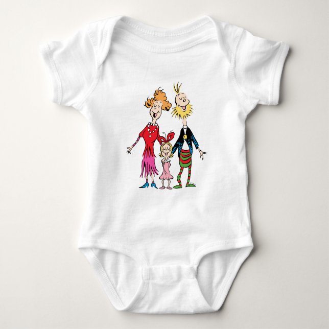 Cindy Lou Who's Family Portrait Baby Bodysuit (Front)