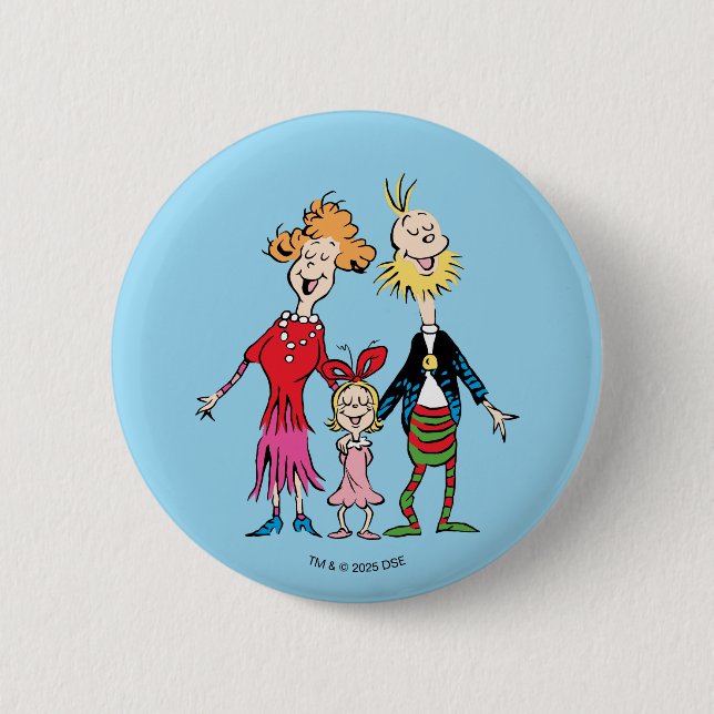 Cindy Lou Who's Family Portrait Button (Front)