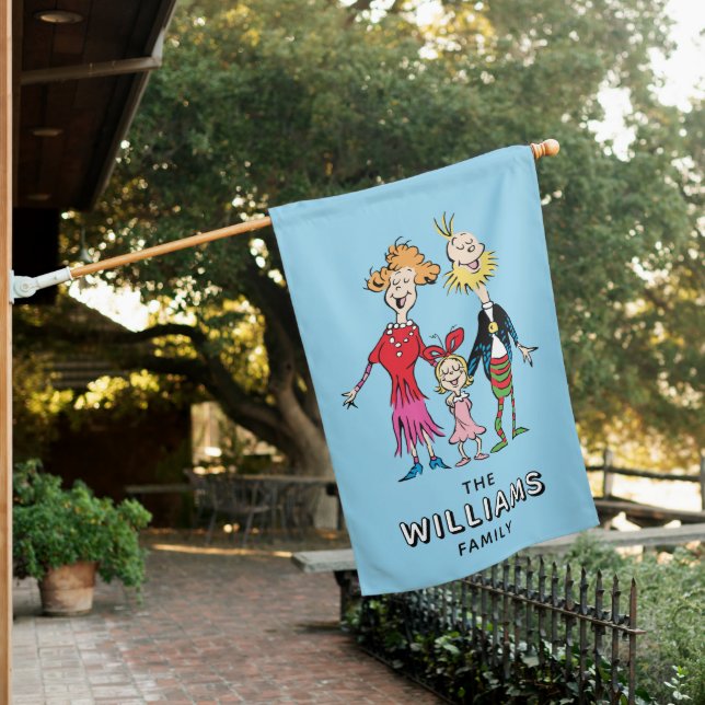 Cindy Lou Who's Family Portrait House Flag (In SItu)