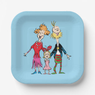 Cindy Lou Who's Family Portrait Paper Plates