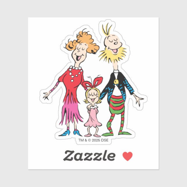 Cindy Lou Who's Family Portrait Sticker (Sheet)