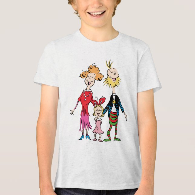 Cindy Lou Who's Family Portrait Tri-Blend Shirt (Front)