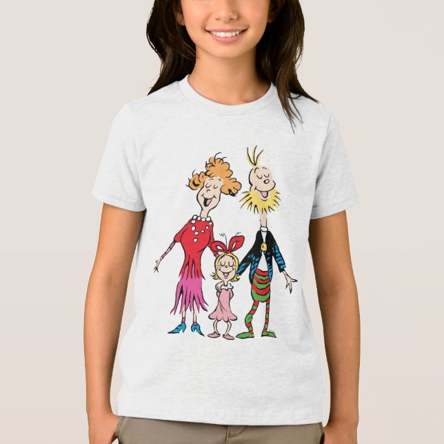 Cindy Lou Who's Family Portrait Tri-Blend Shirt (Front)