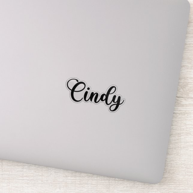 Cindy Name - Handwritten Calligraphy Sticker (Detail)