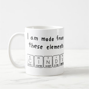 Cindy periodic table name mug