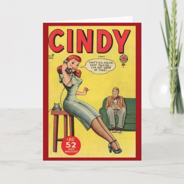 "Cindy" Vintage Comic Cover Card (Front)