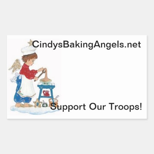 Cindys Baking Angels Goodie Box Stickers Rectangular Sticker