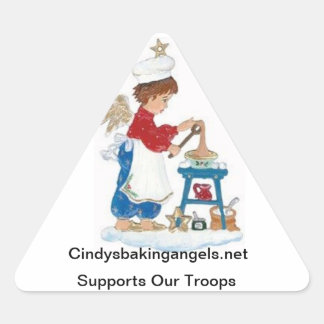 Cindy's Baking Angels Stickers! Triangle Sticker