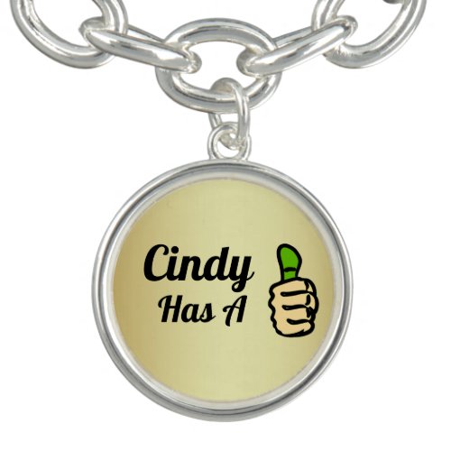 Cindys Green Thumb Charm Bracelet