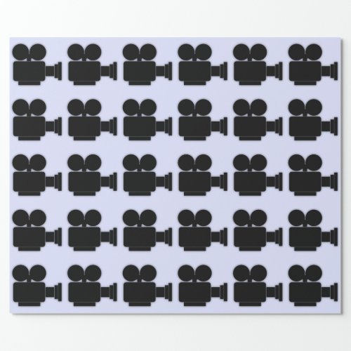 CINE CAMERA ICON PATTERN WRAPPING PAPER