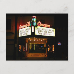 Cinema 21 at Night Portland Oregon Postcard