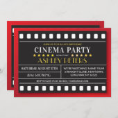 Cinema Birthday Party Any Age Theater Film Invitation (Front/Back)