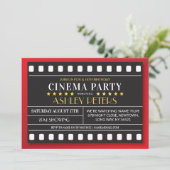 Cinema Birthday Party Any Age Theater Film Invitation (Standing Front)