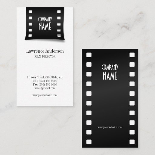 Customizable Film Strip business card