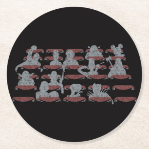 Cinema hall of fame round paper coaster