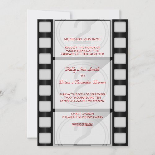 Cinema Large Rectangular Invitation