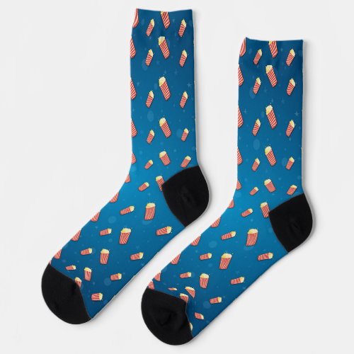 Cinema Movie Party Theme Popcorn Socks