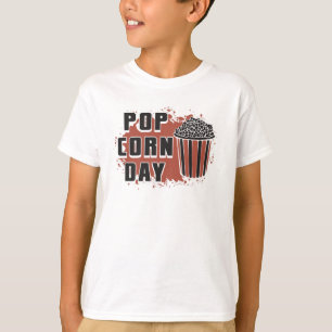 Cinema Movie Popcorn Day Snack Pop Film Gift T-Shirt