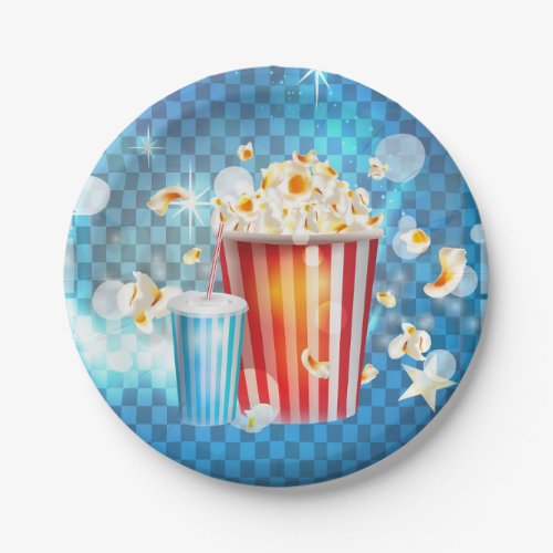 Cinema Movies Movie Night Popcorn Soda Party Paper Plates