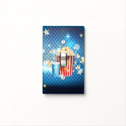 Cinema Movies Movie Popcorn Soda Entertainment Light Switch Cover