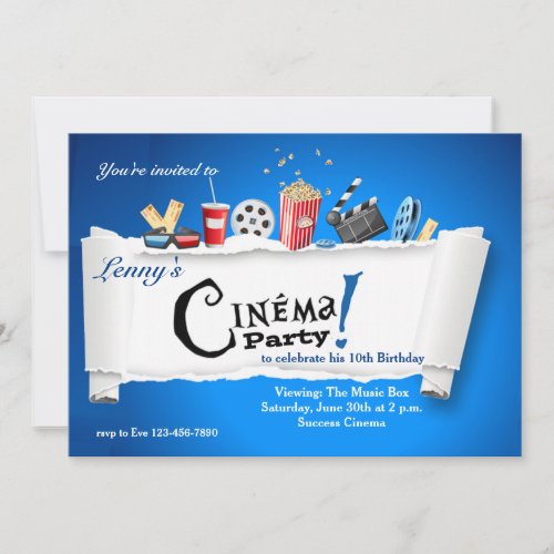 Cinema Party Invitation
