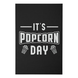 Cinema Popcorn Day Snack Movie Pop Film Gift Idea Faux Canvas Print