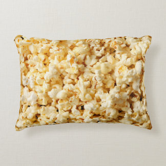 Cinema Popcorn Full Background. Accent Pillow
