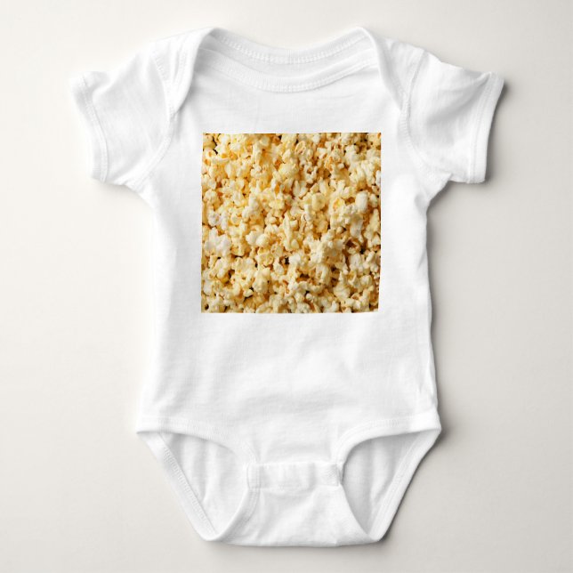 Cinema Popcorn Full Background. Baby Bodysuit (Front)