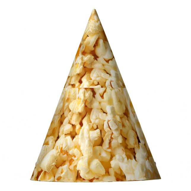 Cinema Popcorn Full Background. Party Hat (Front)