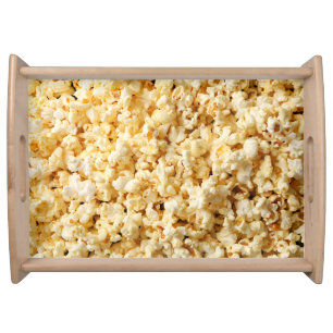 Cinema Popcorn Full Background. Serving Tray
