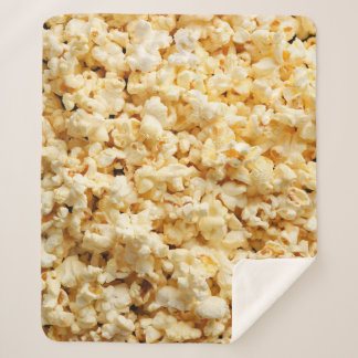 Cinema Popcorn Full Background. Sherpa Blanket