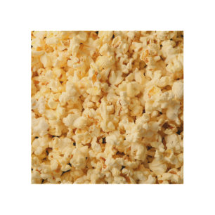 Cinema Popcorn Full Background. Wood Wall Art
