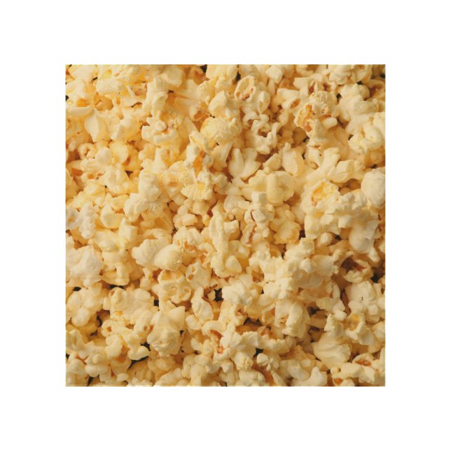 Cinema Popcorn Full Background. Wood Wall Art (Front)
