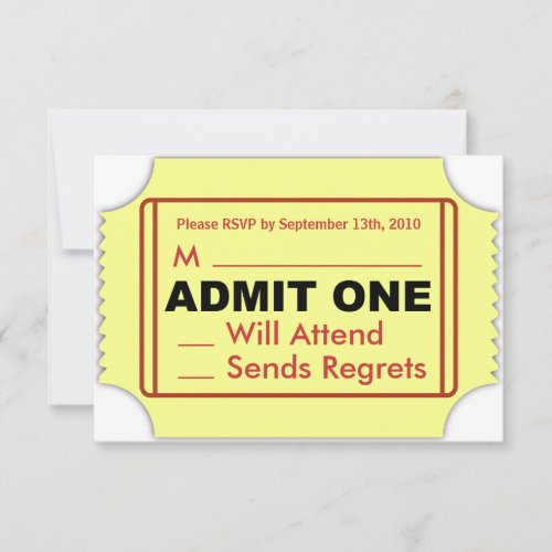 Cinema RSVP Card