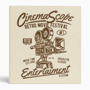 Cinema Scope Classic Retro Hollywood Camera Motion Binder