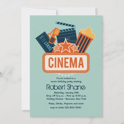 Cinema Star Party Invitation