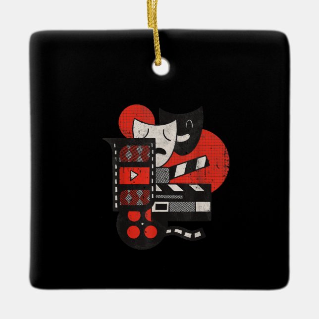 Cinema Theater Actor Or Lover Gift Ceramic Ornament (Front)