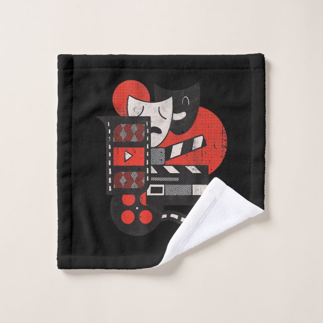 Cinema Theater Actor Or Lover Gift Wash Cloth (Wash Cloth)