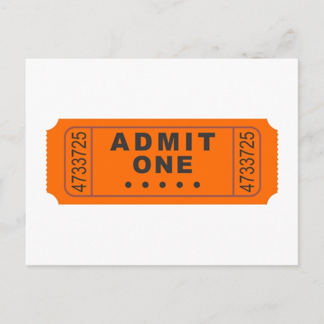 Cinema Ticket Postcard (Front)