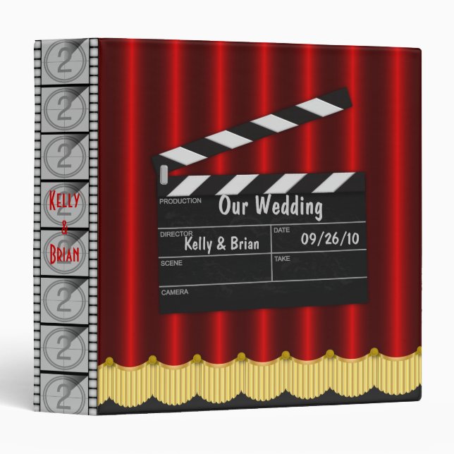 Cinema Wedding Album or Planner 3 Ring Binder (Front/Spine)