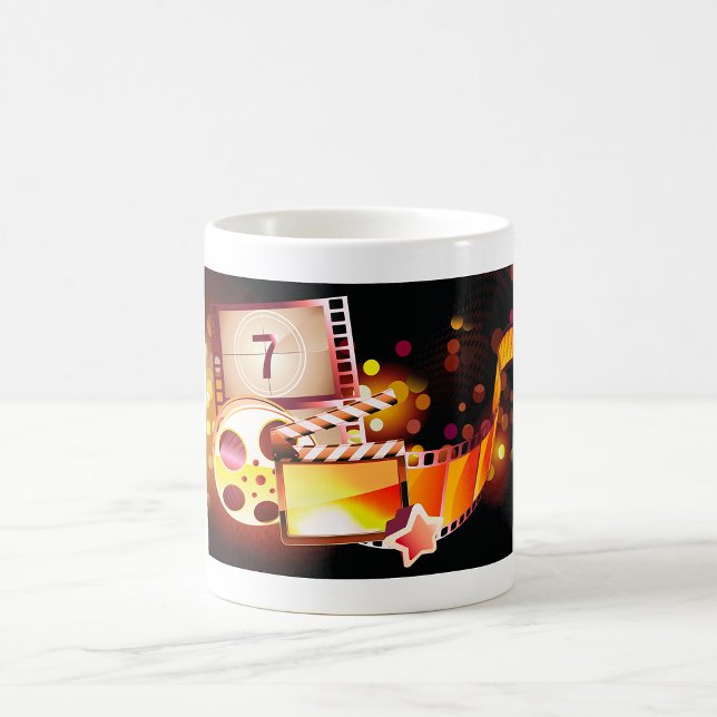 Cinematic Film Reel and Clapperboard Coffee Mug (Creator Uploaded)