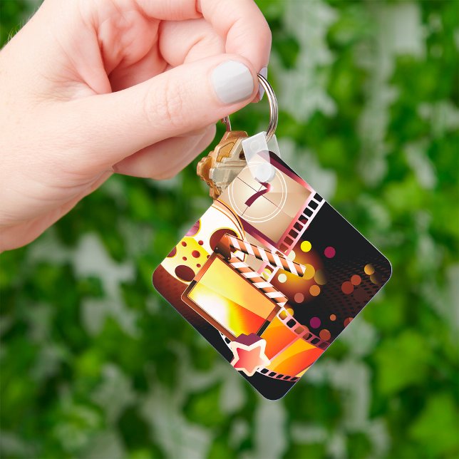 Cinematic Film Reel and Clapperboard Keychain (Creator Uploaded)