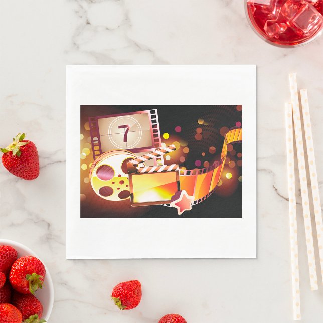 Cinematic Film Reel and Clapperboard Napkins (Creator Uploaded)