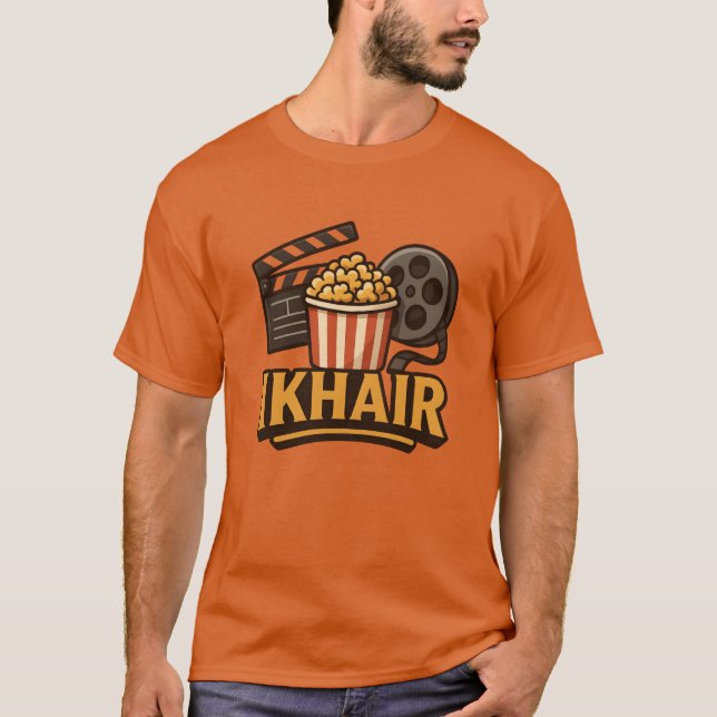 Cinematic Popcorn Film Fan girl T-Shirt (Front)