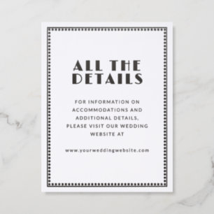 Cinematic Wedding Letterpress Enclosure Card