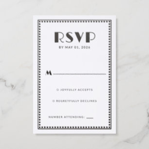 Cinematic Wedding Letterpress RSVP Cards