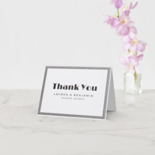 Cinematic Wedding Letterpress Thank You Card