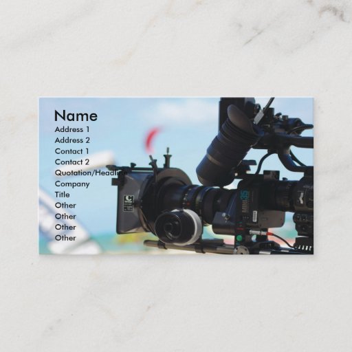 Customizable Cinematographer Business Card