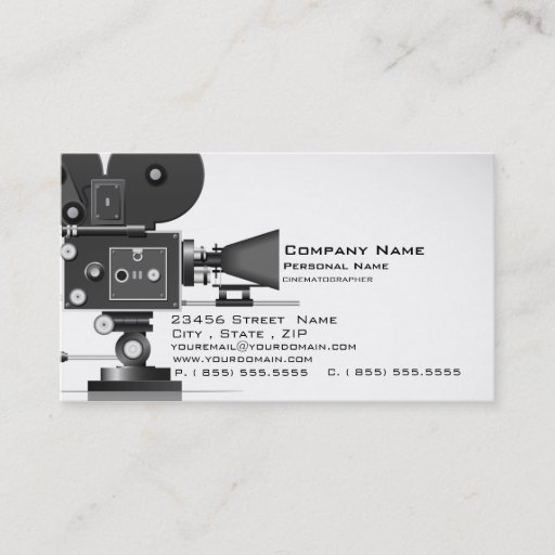 Customizable Cinematographer Cinema  Business Card