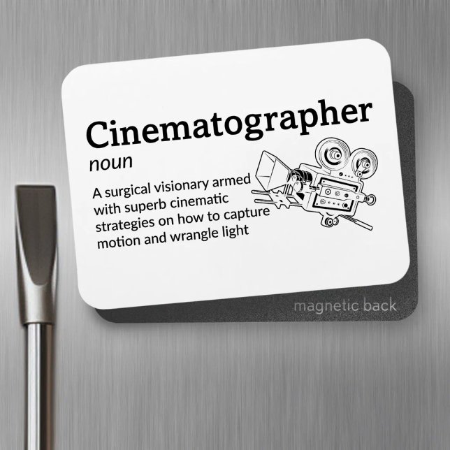 Cinematographer Definition - DP 3" x 4" Flex Magnet (Creator Uploaded)